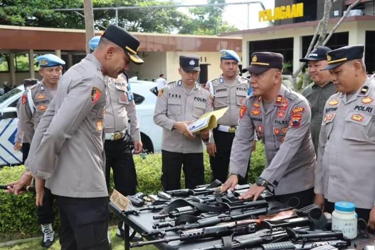 Polres Demak Gelar Pemeriksaan Senjata Api Dinas Secara Berkala