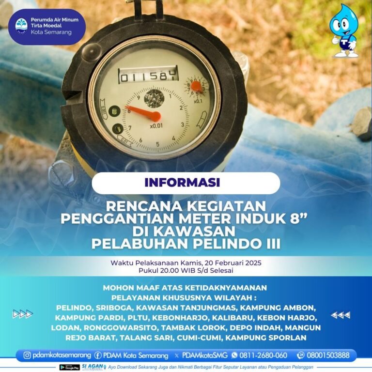 PDAM Tirta Moedal Rencanakan Penggantian Meter Induk