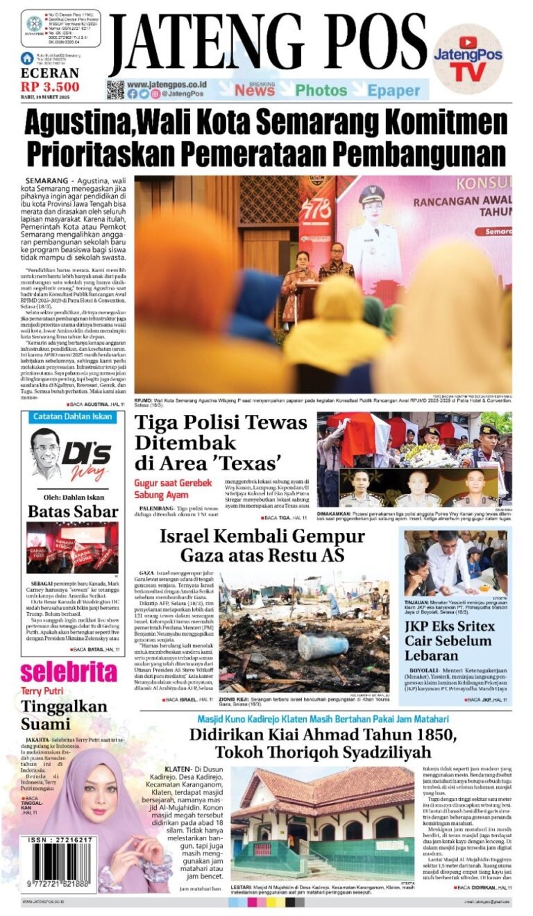 E-Paper Koran Jateng Pos, Rabu, 19 Maret 2025