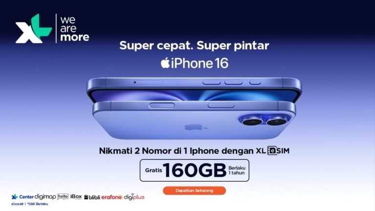 Beli iPhone 16, Dapat Kuota Gratis Setahun dari XL Axiata