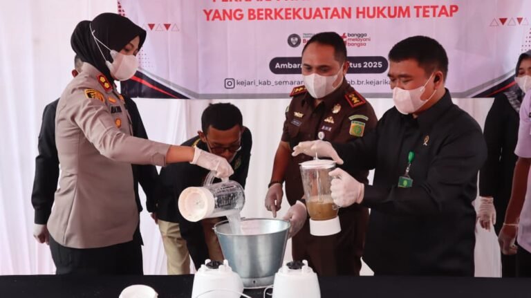 Kejari-Polres Semarang Musnahkan Barang Bukti 47 Perkara Narkotika