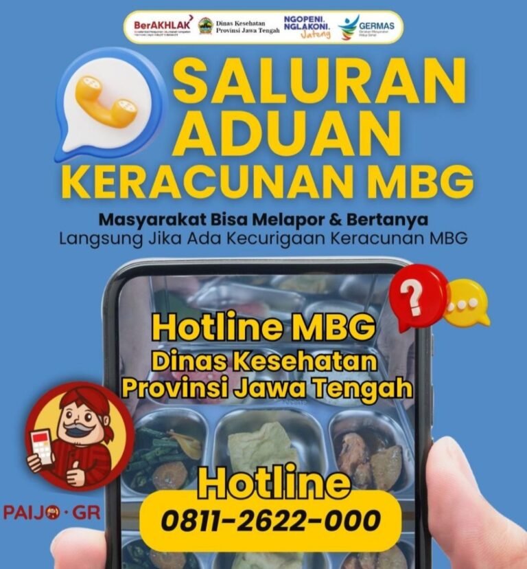 Pemprov Jateng Buka Hotline Aduan Keracunan MBG