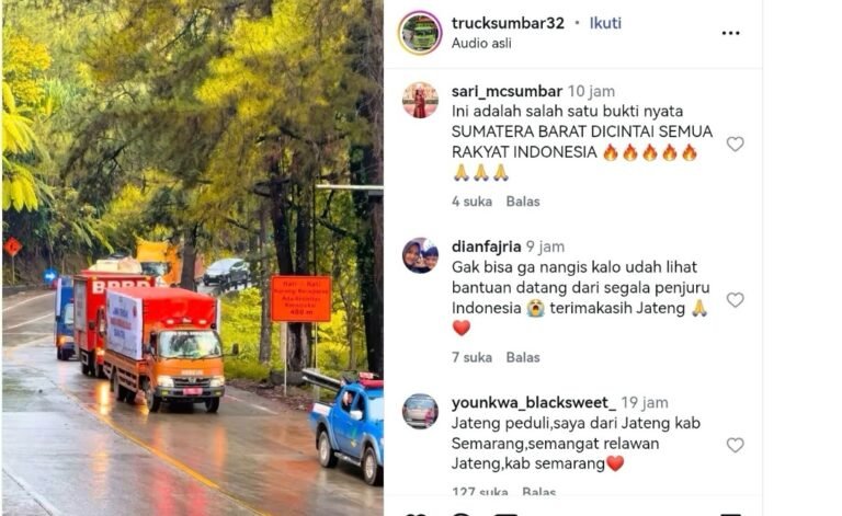 Viral Rombongan Truk Bantuan Pemprov Jateng, Netizen: Gini Aja Aku Nangis
