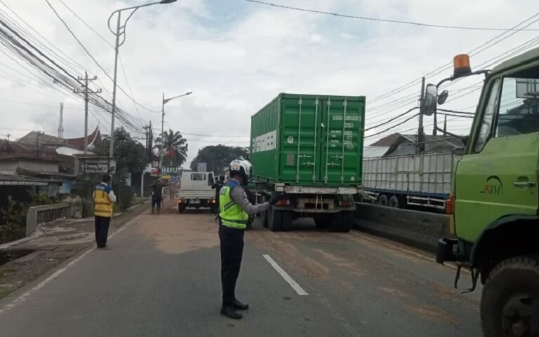 Terdengar Suara Gemuruh, Ternyata Ratusan Kayu Ekspor Tumpah Gegara Pintu Kontainer Terbuka
